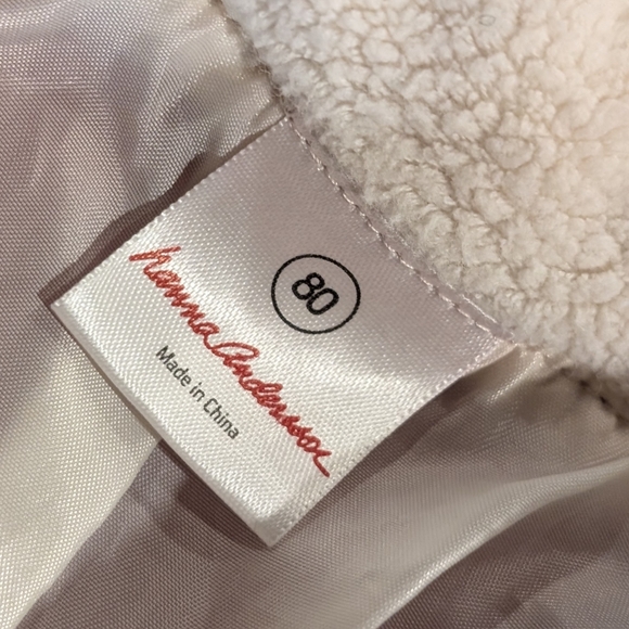 Hanna Andersson Christmas Holiday Corduroy Red Coat Dress Snowflakes 18 24 mo - Picture 8 of 11